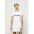 Love Moschino Sukienka z dżerseju optical white LO921C06R