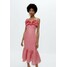 Uterqüe MIT TUPFEN Sukienka letnia pink UT421C05W