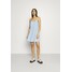 Weekday FAWN SLIP DRESS CHECK Sukienka letnia blue/white WEB21C066