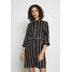 ONLY ONLTAMARI DRESS Sukienka koszulowa black/white/camel stripe ON321C1ND