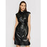 KARL LAGERFELD Sukienka z imitacji skóry Faux 211W1308 Czarny Regular Fit