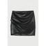 H&M Drapowana spódnica mini 0931842002 Czarny