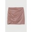 H&M Drapowana spódnica mini 0931842002 Antyczny róż