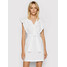 Rinascimento Sukienka letnia CFC0103605003 Biały Slim Fit