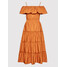Rinascimento Sukienka letnia CFC0103583003 Pomarańczowy Regular Fit