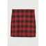 H&M Dżersejowa spódnica 0877369001 Czerwony/Czarna krata