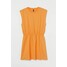 H&M Dżersejowa sukienka 0965430003 Ciemnożółty