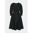 KARL LAGERFELD LOGO EMBROIDERED SHIRT DRESS Sukienka letnia black K4821C03Z