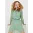 H&M Sukienka z szyfonu plumeti 0942162004 Jasnozielony