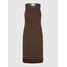 MICHAEL Michael Kors Sukienka codzienna Jacquard MU1807G2RW Brązowy Slim Fit