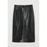 H&M Spódnica z imitacji skóry 0931703001 Czarny