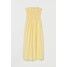 H&M Sukienka z marszczeniem - 0985777008 Jasnożółty