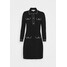 MICHAEL Michael Kors CONTRAST STITCH BUTTON DRESS Sukienka dzianinowa black MK121C0IW