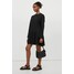 H&M Dżersejowa sukienka z bawełny 0890021002 Czarny