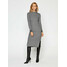Calvin Klein Sukienka dzianinowa Ls Roll Neck Knitted K20K202289 Szary Slim Fit