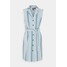 Vero Moda VMAKELASANDY SHORT DRESS Sukienka jeansowa light blue denim/white VE121C2PT