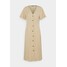 Vero Moda VMVIVIANA CALF DRESS Sukienka koszulowa beige VE121C2QJ