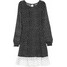 H&M Szyfonowa sukienka we wzory 0591444006 Czarny/Białe kropki