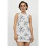 H&M Sukienka z dżerseju w prążki 0963242002 Naturalna biel/Tie-dye