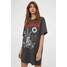 H&M Sukienka T-shirtowa 0929268010 Ciemnoszary/Ramones