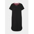 KARL LAGERFELD STRIPE RIB T-SHIRT DRESS Sukienka letnia black K4821C03W