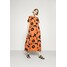 Marimekko KALLIOKIELO UNIKKO DRESS Sukienka z dżerseju black/dark orange M4K21C04I