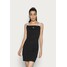 Calvin Klein Jeans STRAP SQUARE NECK DRESS Sukienka etui black C1821C08L