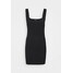 South Beach Petite SUSTAINABLE SQUARE NECK MINI DRESS Sukienka z dżerseju black S4X21C002