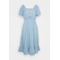 Cotton On Petite WOVEN SHORT SLEEVE MIDI CORSET DRESS Sukienka letnia wave washed blue C6A21C001