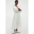 H&M Kreszowana sukienka tunikowa 0930963002 Biały