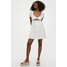 H&M Sukienka z bufiastym rękawem 0999830001 Biały