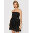 Rinascimento Sukienka letnia CFC0103557003 Czarny Slim Fit