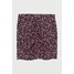 H&M Drapowana spódnica 0918015006 Czarny/Różowe kwiaty