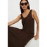 H&M Sukienka z dżerseju w prążki 0995105003 Ciemnobrązowy