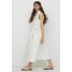 H&M Kopertowa sukienka z bawełny 0975684002 Biały