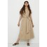 H&M Kopertowa sukienka z bawełny 0975684001 Beżowy