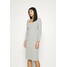 GAP SQUARENECK DRESS Sukienka dzianinowa light heather grey GP021C0IB