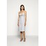 Proenza Schouler White Label LIGHTWEIGHT KNOTTED TOP DRESS Sukienka etui grey PQ421C00F
