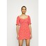 Abercrombie & Fitch SMOCKED WAIST PAMI SHORT DRESS Sukienka letnia red A0F21C08G