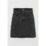 H&M Dżinsowa spódnica paper bag 0852181003 Czarny