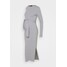 Missguided Maternity MATERNITY SPLIT SIDE BELTED MIDI DRESS Sukienka z dżerseju grey M5Q29F01X