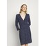 Anna Field Quarter sleeves wrap mini dress Sukienka z dżerseju dark blue/white AN621C1MF