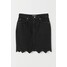 H&M Krótka spódnica dżinsowa 0719243001 Czarny