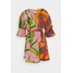 Farm Rio MIXED MINI WRAP DRESS Sukienka letnia pink F0I21C02O