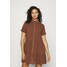 Missguided Plus PLUS TEXTURED SHIRT DRESS Sukienka koszulowa brown M0U21C0HB