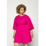 Simply Be PUFF SLEEVE SKATER DRESS Sukienka letnia pink SIE21C095