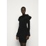 Hervé Léger PUCKERED STITCH RUFFLE MINI DRESS Sukienka koktajlowa black HL421C055