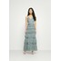 Maya Deluxe ALL OVER EMBELLISHED MAXI WITH TIERS Suknia balowa grey M2Z21C06U