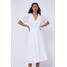 Medicine Ażurowa sukienka damska z dekoltem V biała RS21-SUDB17_00X