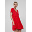 Medicine Sukienka damska z bawełny organicznej czerwona RW21-SUD209_33X